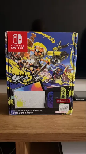 Videogame Nintendo switch Oled versão Splatoon 512GB Desbloq.