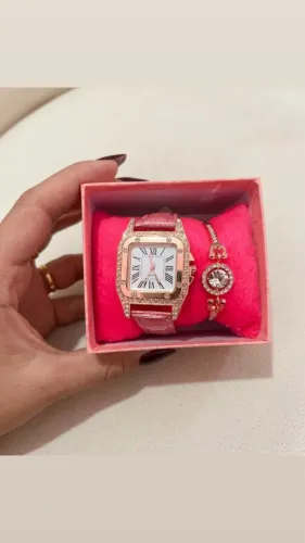 Kit relógio + pulseira e caixinha