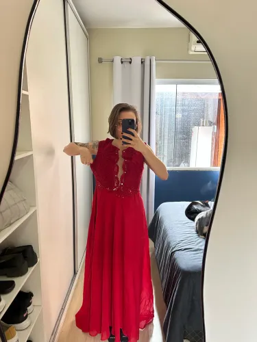 Vestido de festa vermelho