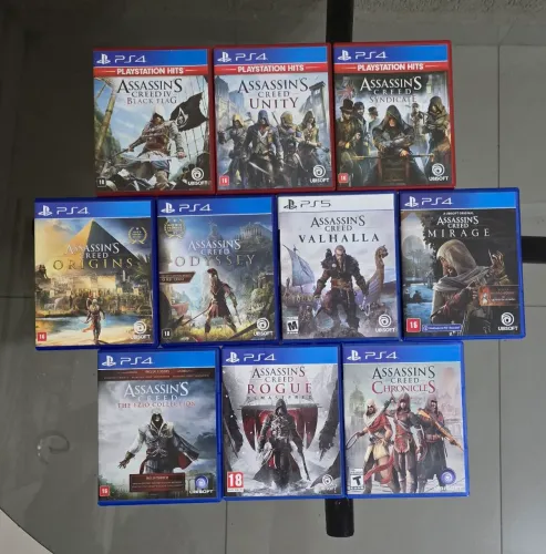 Coleção Assassins Creed com 10 jogos