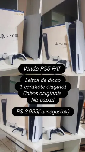 PS5 FAT COM LEITOR DE DISCO