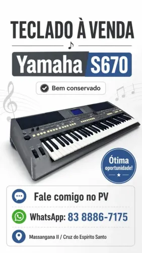 Teclado Yamaha s670 bom estado
