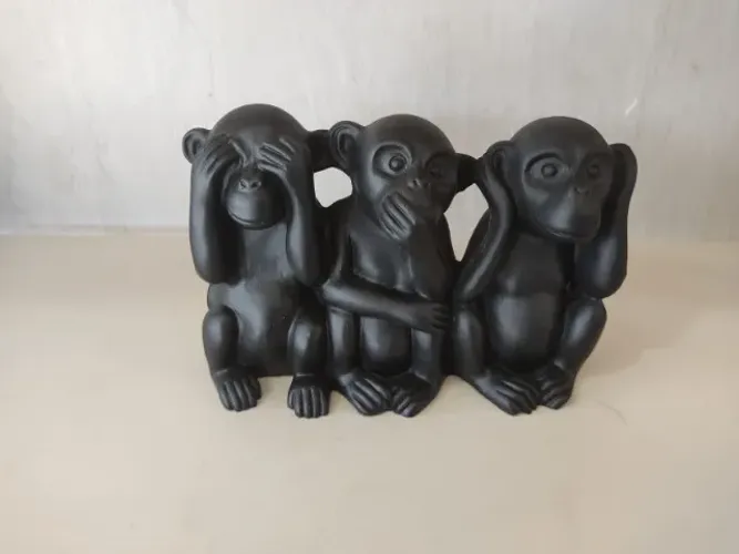 Escultura Macacos em Poliresina 