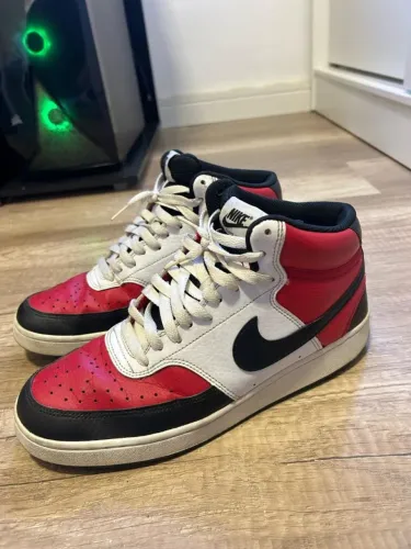 Nike Court Vision Mid Vermelho/Branco Original - Tam. 41