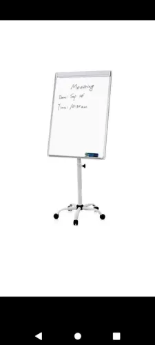 cavalete Flip-chart com quadro branco magnético giratório cortart