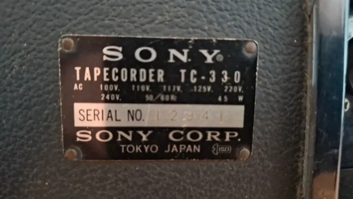 Gravador de rolo Sony Japan raro
