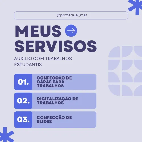 ? Auxílio com trabalhos escolares e apresentações