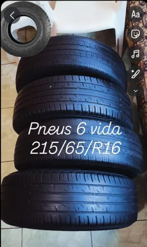 Pneus 215/65/R16 meia vida! $600,00 os 4 obs.. não vendo separado!