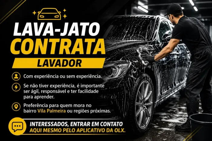     Vaga Aberta: Lavador de Veículos