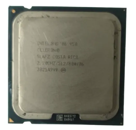 Processador Intel Celeron 450, 2.20 GHz, 512 KB, FSB 800 MHz, Socket LGA775 (SLAFZ) antigo