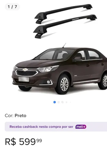 Rack de teto Cobalt 2012 até 2020