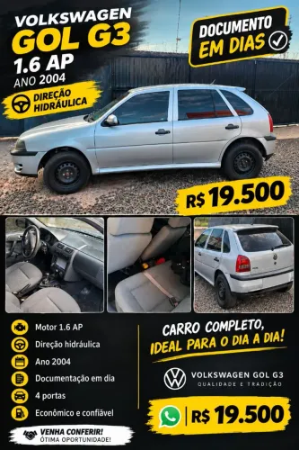Volkswagen Gol Geração III Power 1.6 MI 8V Gasolina Mec. 4P 2004