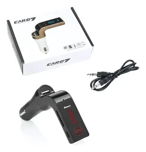 Transmissor Fm Veicular Bluetooth Mp3 Usb Cartão Sd Entrada Auxiliar