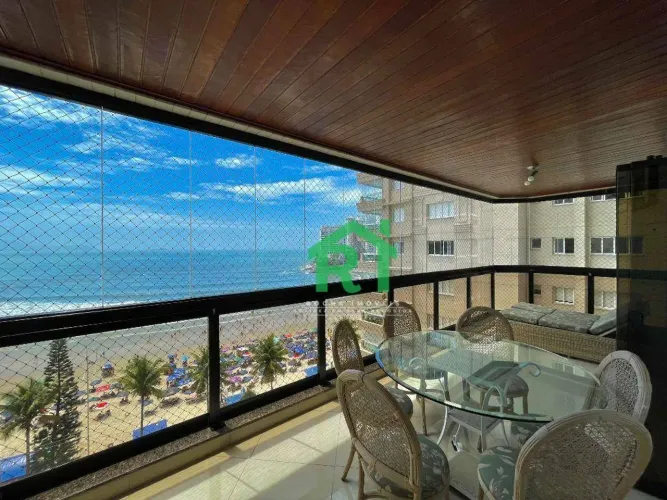 Apartamento frente mar com 4 quartos (2 suítes), 2 vagas e lazer à venda em Jardim Astúria