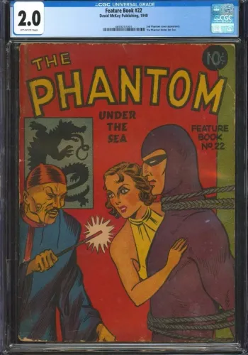 hq rarissima do fantasma 1940 certificado cgc, mais raro que quadrinhos superman e batman