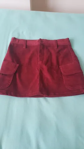 Saia infantil cargo veludo 
