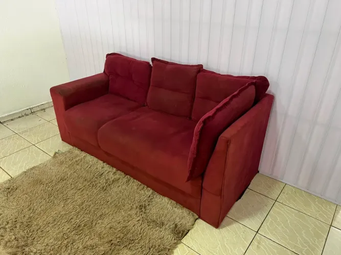 Sofá 3 Lugares Almofadas Removíveis - Entrega Grátis