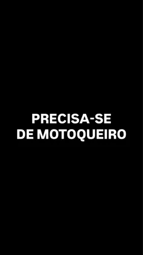 VAGA PARA MOTOQUEIRO