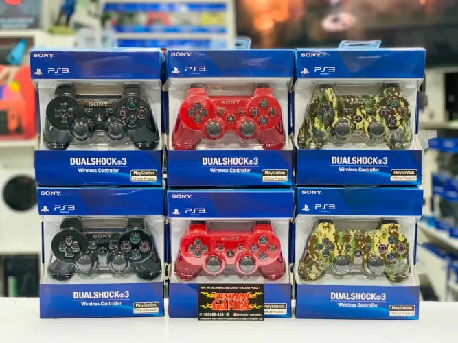 CONTROLE PS3 SONY SEM FIO 