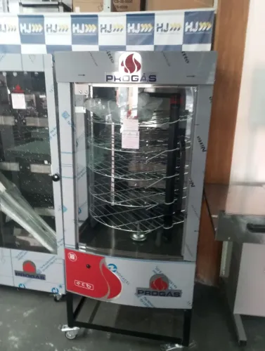 NZ. Máquina de assar carne e frango 70 kg 5 grelhas giratórias PROGÁS