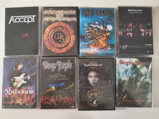 DVDs Accept Whitesnake Deep Purple Rainbow Iced Earth Kamelot Grave Digger Metallica