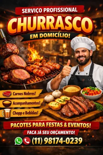 Churrasco Profissional em Domicílio 