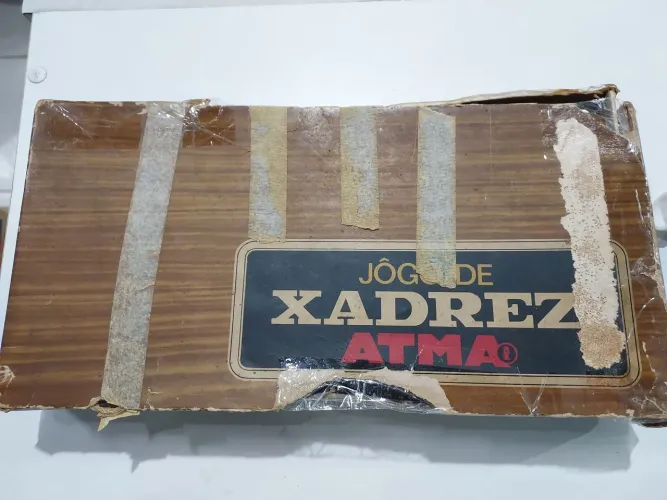 Jogo de Tabuleiro Xadrez da Atma Anos 80 com Caixa Completo