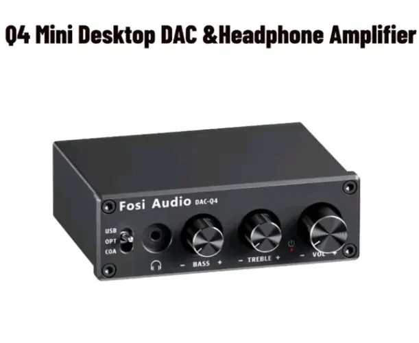 Fosi audio q4 mini estéreo usb gaming dac & amplificador de fone de ouvido