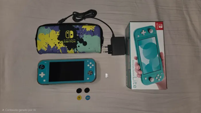 Nintendo switch lite SEM DESBLOQUEIO + SD 128Gb + Acessórios