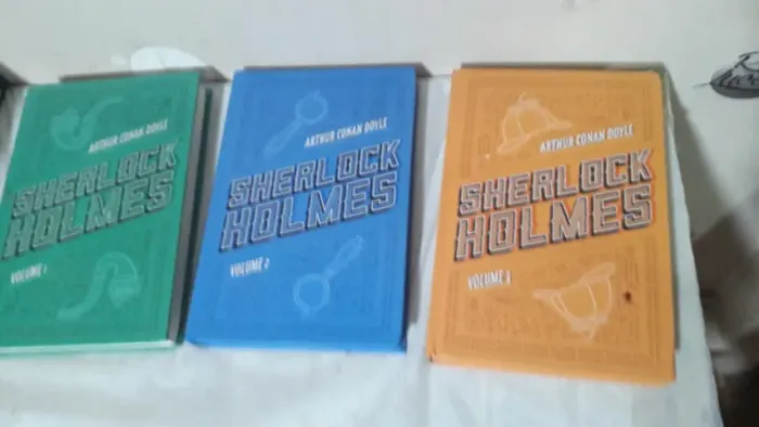 Livro Sherlock Holmes Vol. 1, 2 E 3- Arthur Conan Leia Tudo