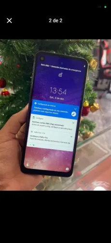 Celular Motorola One Vision azul Saphira 