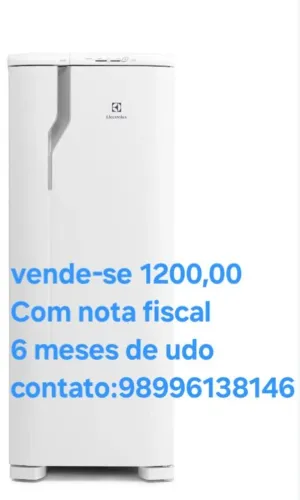 Vendo geladeira 1200,00.