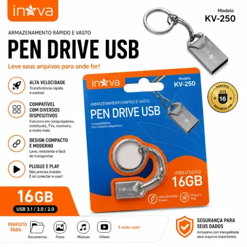 Pen drive 16gb kv-250 USB 3.1/3.0/2.0