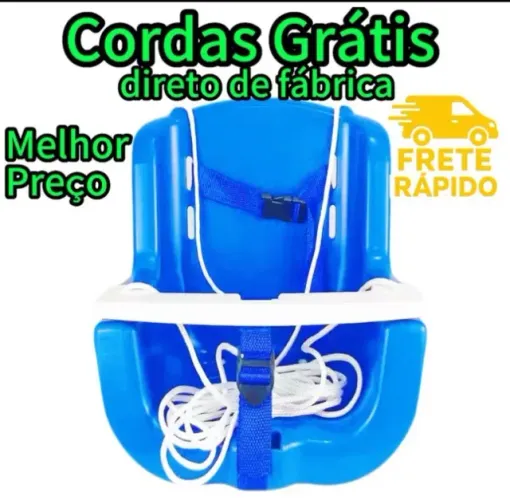 Balanço Infantil AZUL Plástico até 30Kg - NOVO- Envio Imediato