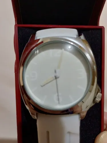 Relógio Analógico Touch Branco - Pulseira em Silicone (Semi-novo)