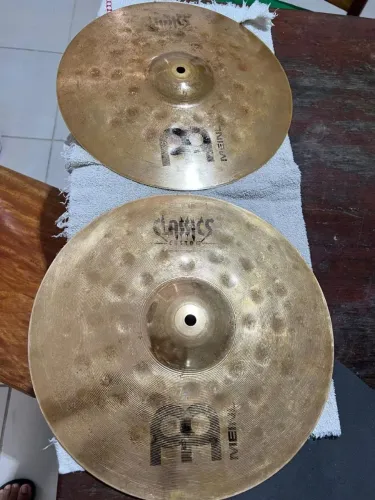 Pratos de chimbal bateria 