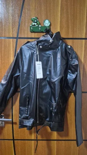 Jaqueta de couro masculina.