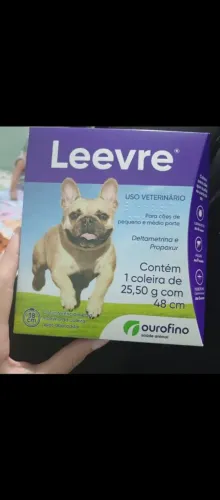 Coleira Leevre Ourofino para Cães P/M - Nova e Lacrada - Validade 01/2029