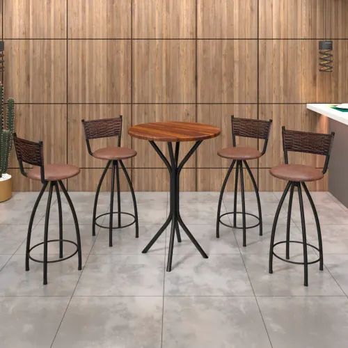 Kit Bistrô com Banquetas - 10x de 159,90