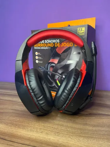 Headset Gamer sem Fio Led RGB Lehmox LEF-1031A