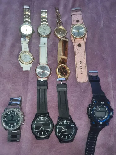VENDO OU TROCO 11 RELÓGIOS DE DIVERSAS MARCAS (LEIA A DESCRIÇÃO)!!!!!!