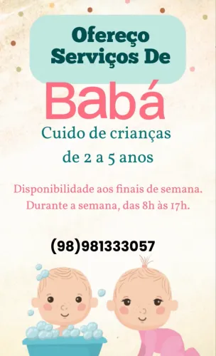Babá para finais de semana.