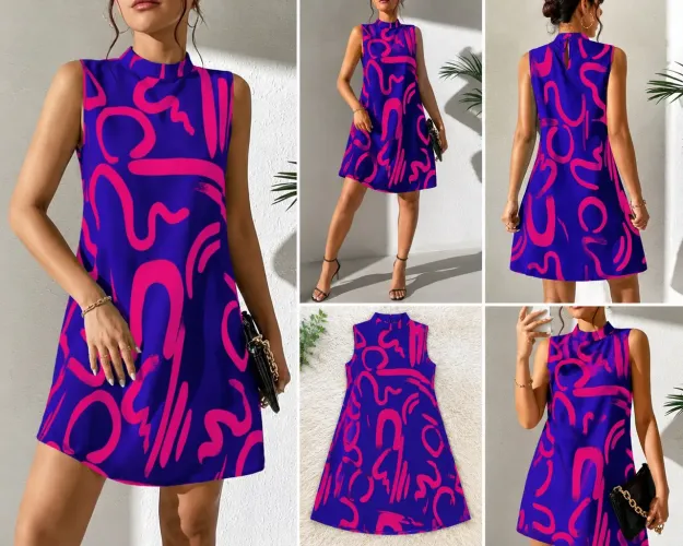 Vestido Chiquease Estampado - Elegância e Estilo | Tamanho P