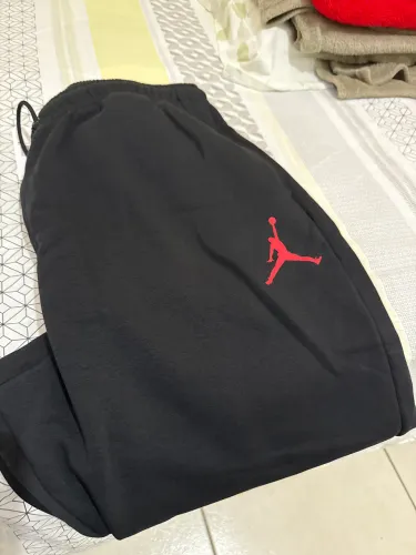 Calça moletom masculina Jordan preta moletom standart fit