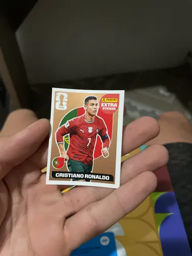 Figurinha extra stickers do Cristiano ronaldo CR7