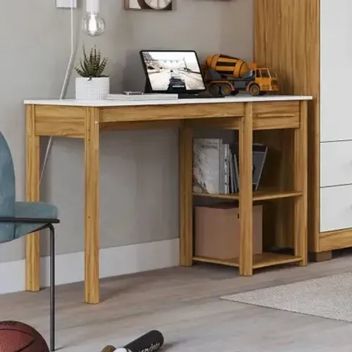 Escrivaninha Mesa de Estudo 1 Gaveta em MDF Popy Móveis Peroba. Montagem Grátis !!! 