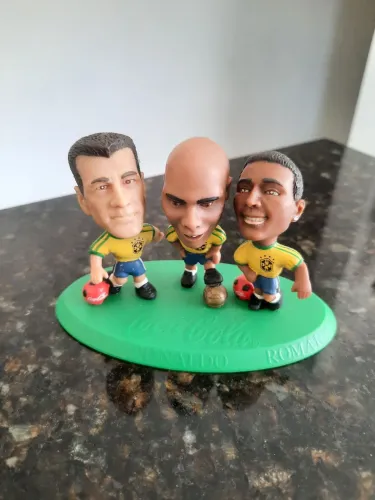 Trio Copa 1998 Dunga Ronaldo e Romário Coleção Coca-Cola