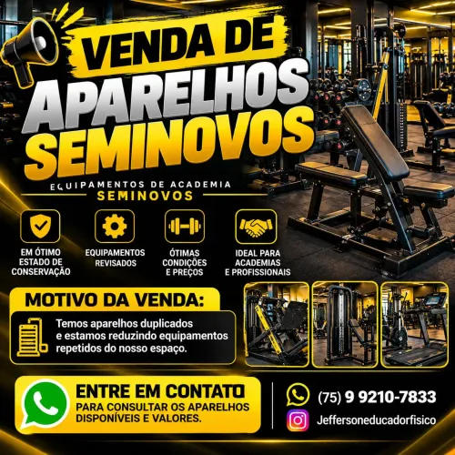 VENDO DE APARELHOS DE (ACADEMIA / MUSCULAÇÃO) SEMINOVOS