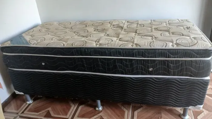 Cama Box colchão molas Ortobom