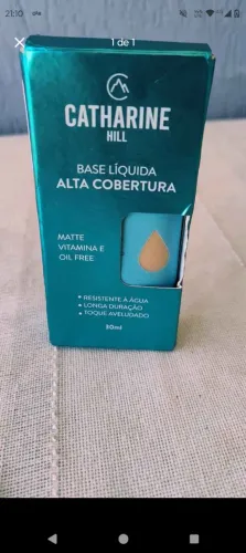 Base líquida matte alta cobertura Catherine Hill com longa duração cor 03